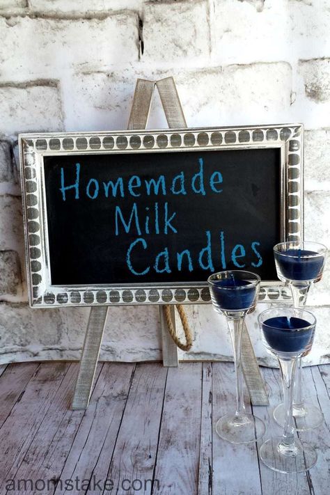 Homemade candles made from real milk Goat Milk Candles, Homemade Goat Milk Soap, Fun Kids Activities, Homemade Milk, Goat Milk Recipes, Simple Diy Projects, Farm Craft, Candle Luminaries, Goats Milk Lotion