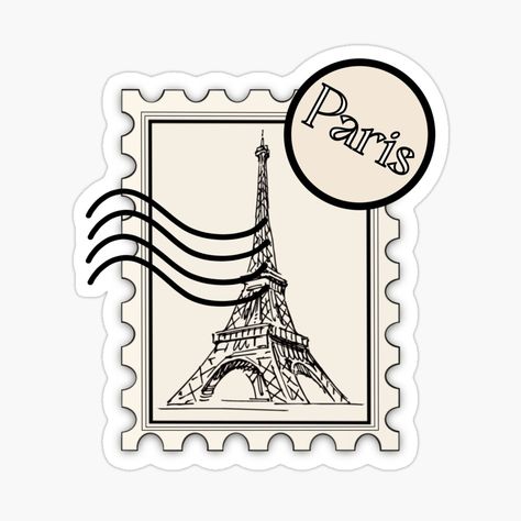 Paris Stickers Aesthetic, Paris Stickers Printable, Stickers Aesthetic Vintage, Europe Geography, France Stickers, French Stickers, Paris Stickers, Paris Stamp, Stamp Stickers