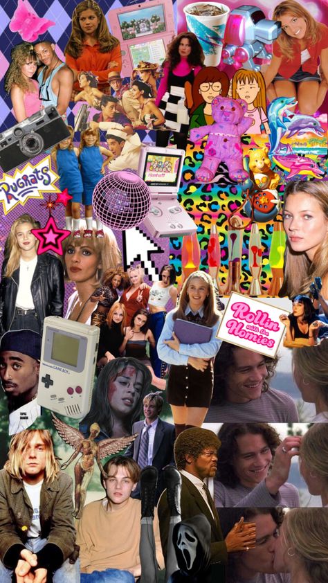 1990s 90s Aesthetic Collage, 1997 Aesthetic, 1999 Aesthetic, 1990 Aesthetic, 90s Costumes, 90s Collage, 90s Series, Kidcore Nostalgia, 1990s Aesthetic