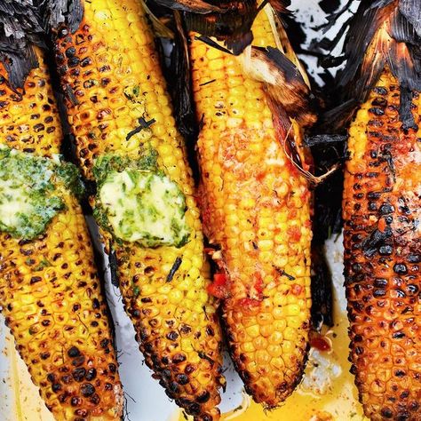 Bbq Sweetcorn, Corn Bbq, Levi Roots, Spicy Coleslaw, Flavored Butters, Broccoli Pesto, Bbq Dishes, Easy Butter, Flavored Butter