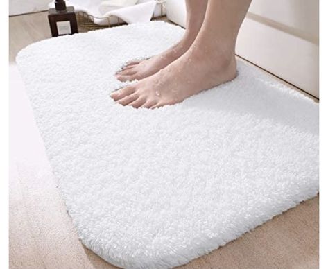 Tub Shower Room, Floor Tub, White Bathroom Rug, Chenille Bath Mat, Rugs Washable, White Bath Mat, Bathroom Floor Mat, Bathroom Rugs Bath Mats, Tub Shower