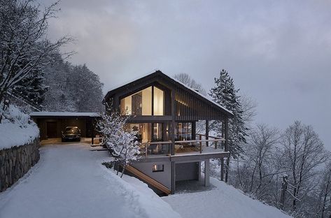 KKN House by Alp’Architecture Norway House, Forest House, Mountain Home, Mountain House, Pretty House, Winter House, House Inspo, Modern Interior Design, Future House