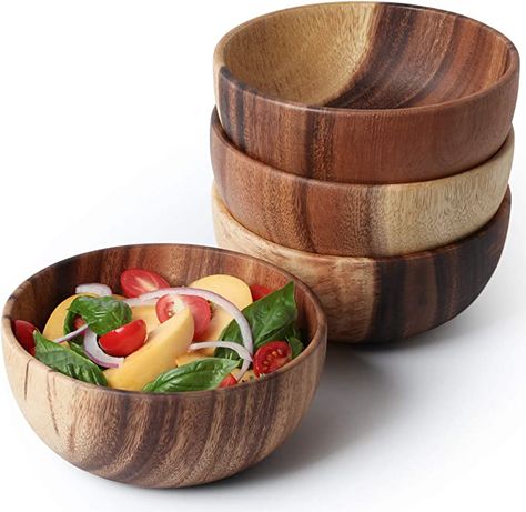 Acacia Wood Bowl, Individual Salads, Wooden Salad Bowl, Wood Salad Bowls, Ambrosia Salad, Salad Bowls Set, Fruit Salad Recipes, Summer Salad Recipes, Wooden Plates