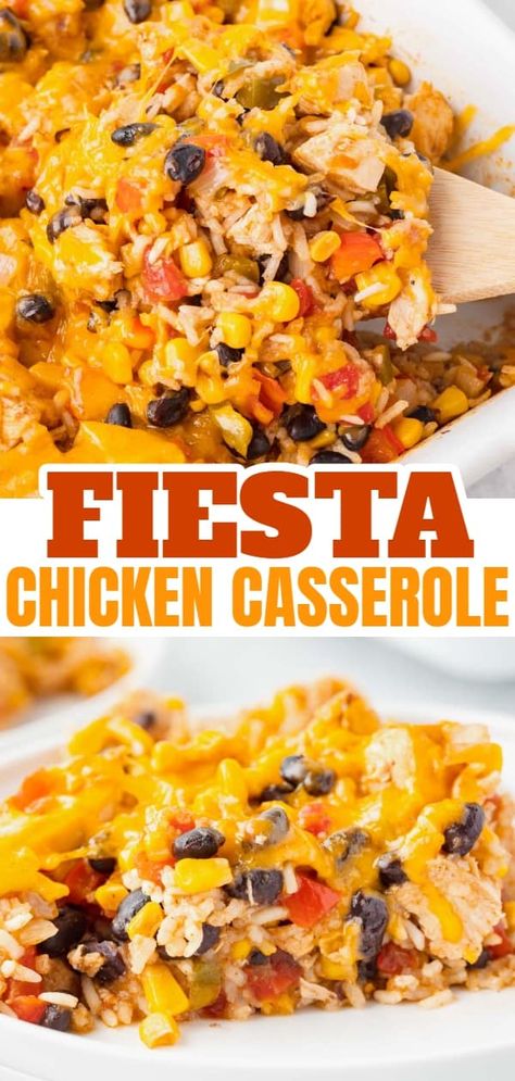 Fiesta Chicken Casserole, Casserole Pasta, Cheesy Chicken Casserole, Chicken Pasta Casserole, Fiesta Chicken, Casserole Chicken, Chicken Tender, Pasta Casserole, Pasta Dinner Recipes