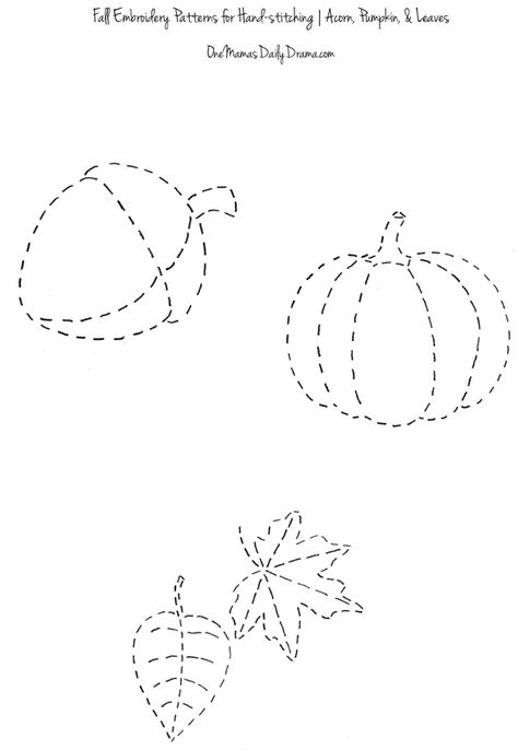 Simple Hand Embroidery Patterns Free Printable, Pumpkin Hand Embroidery Patterns Free, Hand Embroidery Patterns Free Printable Halloween, Free Pumpkin Embroidery Pattern, Acorn Embroidery Pattern, Easy Fall Embroidery, Pumpkin Embroidery Patterns Free, Simple Fall Embroidery Designs, Embroidery Fall Patterns