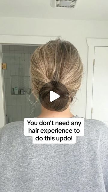 Lainey Ostrom | You don’t have to have hair experience to be able to do this updo! It’s quick, easy, and cute 😍 - #updohairstyles #updostyles #qui... | Instagram Diy Low Updo Simple, Cute Easy Updos For Wedding, Easy Low Bun For Wedding Guest, Easy Bridesmaid Hair Updo Diy, Hair Casual Updo Simple, Soft Hair Upstyles, 2024 Wedding Guest Hairstyles, Casual Updos For Medium Hair Tutorial, Easy Side Hairstyles Wedding