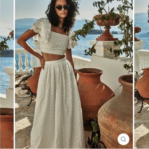 Eyelet Maxi Skirt, Tell Me More, Silk Maxi Skirt, Maxi Lace Skirt, Ribbed Skirt, Caroline Constas, Black Maxi Skirt, Tiered Maxi Skirt, Coverup Skirt