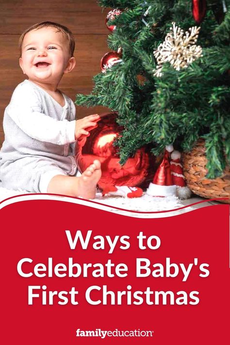 From baby's first Christmas ornament to Santa photos. Here's how to celebrate baby's first Christmas. New Parent Advice, Baby's First Christmas, Newborn Care, Everything Baby, Baby Boy Or Girl, Newborn Boy, Christmas Books, Babies First Christmas, First Baby