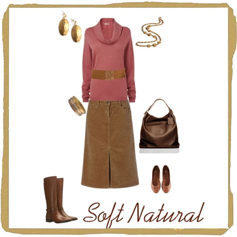 "ReKibbed SN" by oscillate on Polyvore Soft Natural Kibbe Boots, Romantic Natural Style, Sn Kibbe, Soft Natural Kibbe, Natural Outfits, Kibbe Style, Natural Kibbe, Yin Yang Balance, Wooly Jumper