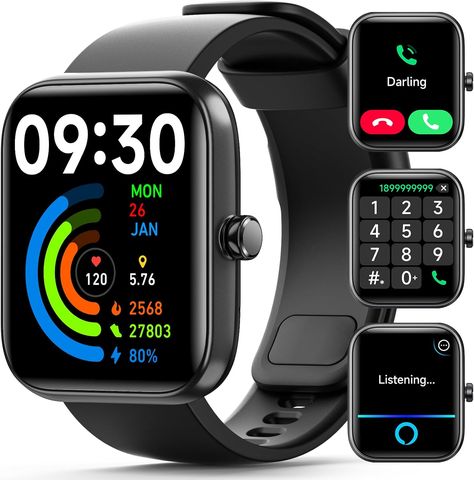 Smart Watches for Men Women Android & iPhone, 1.83'' Touch Screen Fitness Tracker Watch with Bluetooth Calls (Make/Answer), Health Monitor, IP68 Waterproof, 120 Sport Models, 14 Days Battery Life Smart Watches For Men, Faces Band, Fitness Tracking, Iphone 1, Wireless Routers, Women's Fashion Set, Men's Vintage Watch, Car Bluetooth, Track Workout