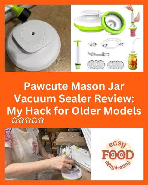 Pawcute Mason Jar Vacuum Sealer Product Review Liver Dog Treats, Dehydrated Chicken, Oxygen Absorbers, Vacuum Sealer Bags, Dehydrated Fruit, Vacuum Sealers, Food Saver, Vacuum Sealer, Dehydrator Recipes