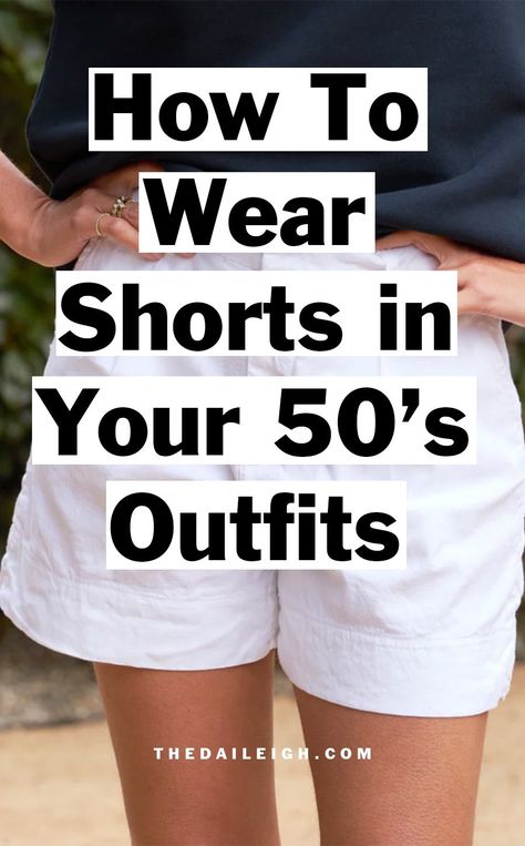 Shorts outfit ideas for women in their 50's Short Outfits Over 50, Shorts Style For Women, How To Dress Up Shorts, Ladies Shorts Outfits, Classic Shorts Outfit, Casual Shorts Outfit For Women, Womens Shorts Outfits, Short And Shirt Outfit, Summer Shorts Outfits For Women