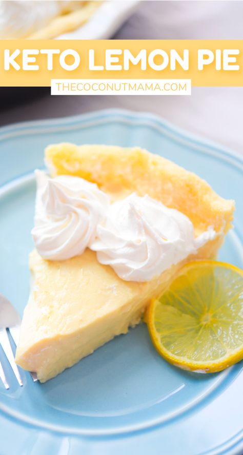 Keto Lemon Pie, Coconut Flour Crust, Lemon Keto, Coconut Flour Pie Crust, Lemon Juice Recipes, Yummy Pie Recipes, Lemon Pie Recipe, Lemon Cream Pies, Keto Dishes