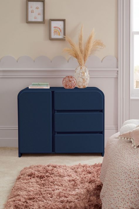 Our Bubble children's range is designed in a cool curved scandi shape to create a truly modern look. The Bubble Chest features three drawers creating ample storage for any room. Our children's furniture is designed with little ones in mind. Each product is tested to the relevant safety regulations to ensure it meets the demands of everyday use as well as our high-quality standards. All children's cabinetry pieces feature a wall attachment to ensure the safety of the product whilst in use. Children's Furniture, Workwear Trousers, The Bubble, Childrens Furniture, Wide Boots, Wide Fit Boots, Tie Shoes, Chest Of Drawers, Next Uk