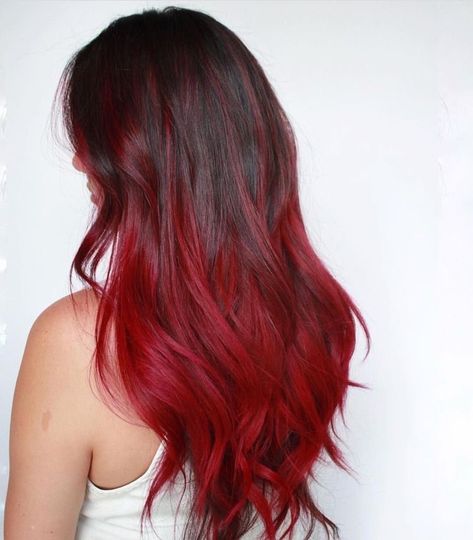 Halo Hair Color, Red Halo Hair, Red Hair Tips, Red Balayage Hair, Reverse Balayage, Red Ombre Hair, Hair 2022, Hair Color Underneath, Brown Ombre Hair