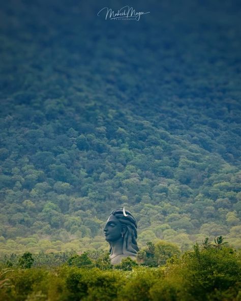 Hindu Cosmos - ‘Amidst Nature’ Adiyogi Shiva Statue - Isha Yoga... Adiyogi Shiva Statue, Adiyogi Shiva, Isha Foundation, Hindu Cosmos, Isha Yoga, Shiva Parvati Images, Lord Shiva Hd Wallpaper, Yoga Center, Shiva Statue