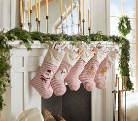 Pretty Stockings Christmas, Family Christmas Stocking, Classic Stockings Christmas, Farmhouse Christmas Stockings Ideas, Traditional Christmas Stocking, Family Christmas Stocking Ideas, Personalized Christmas Stockings Ideas, Stocking Decorating Ideas, Christmas Stockings Ideas