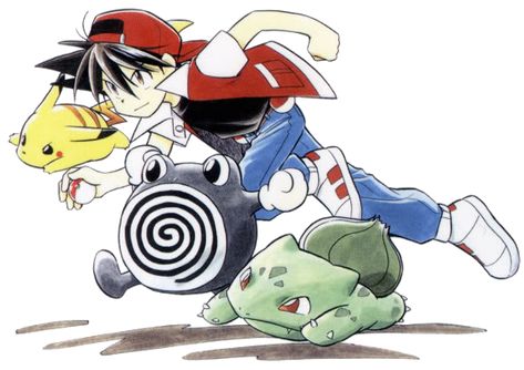 Red (Adventures) - Bulbapedia, the community-driven Pokémon encyclopedia Pokemon Trainer Red, Pokemon W, Pokemon Red Blue, Pokemon Adventures Manga, Pokemon Manga, Pokemon Red, Pokemon Special, Pokemon Funny, Pokemon Fan Art