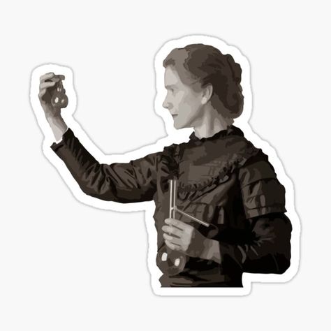 Radioactive Stickers | Redbubble Marie Curie Aesthetic, Iconic Stickers, Abstract Science, Weird Stickers, Dibujos Anime Chibi, Science Stickers, Women Scientists, Documents Design, Marie Curie