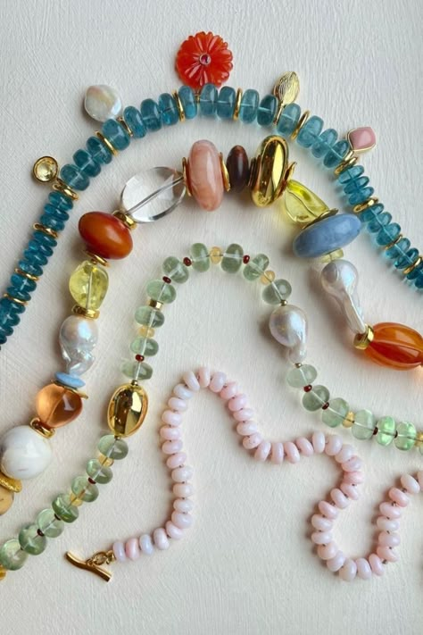 summer jewellery, colourful jewellery, colourful beads necklace, beads necklace, stacking jewellery, beach jewellery, summer stack, chunky rings Natural Beads Necklace, Chunky Bead Jewelry, Chunky Beaded Jewelry, Beaded Charm Necklace, Chunky Beaded Necklace, Mismatched Jewelry, Diy Beaded Necklace, Colourful Bracelet, Rings Fun