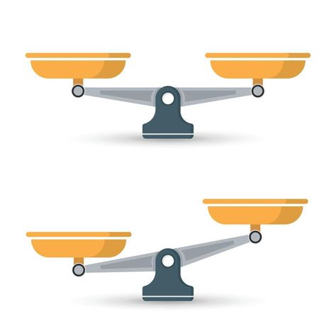 Scale icons set in flat style. Weight balance vector illustration on isolated background. Equilibrium comparison sign business concept. Scale Illustration, Pan Balance, Balance Illustration, Balancing Scale, Writing Practice Preschool, Balance Scale, Hot Wheels Garage, Sign Business, Water Projects