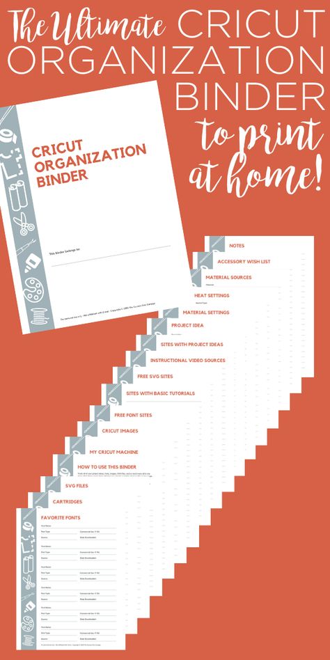 Get the ultimate Cricut Organization Binder and get all of your Cricut information organized! From SVG files to projects to fonts and so much more! Organize all of that information in one convenient place! #cricut #cricutcreated Cricut Binder, Cricut Organization, Business Binders, Organization Binder, Binder Printables, Business Fonts, Cricut Supplies, Simple Scrapbook, Notes Organization