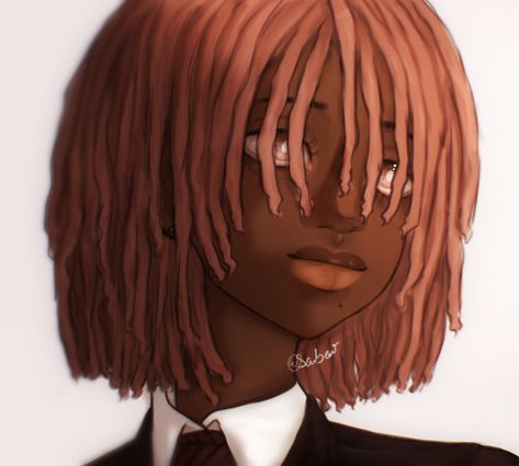 Locs Pfp Anime, Normalcore Aesthetic, Black Anime Pfp Locs, Locs Pfp Cartoon, Ginger Oc Art, Icon Afro, Poc Icons, Poc Characters, Animated Pfp