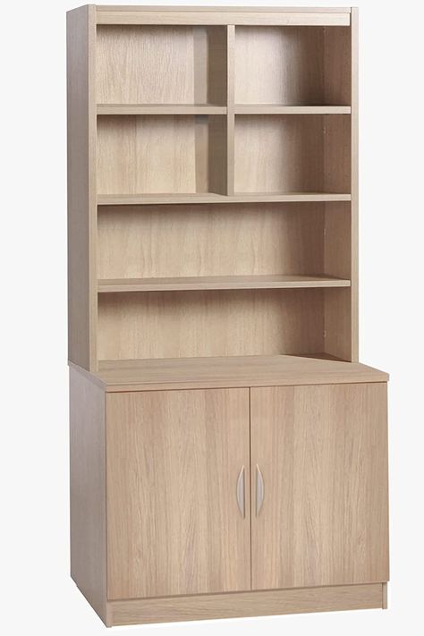 Book Cupboard Design, Low Book Shelf, White Cupboard, Metal Shelf Supports, Bookcase With Doors, Library Living Room, Room For Kids, Cabinet Bookcase, Cupboard Shelves