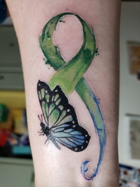 Muscular dystrophy awareness tattoo Remission Tattoo, Tbi Tattoo Ideas, Donate Life Tattoo, Muscular Dystrophy Tattoo, Iih Awareness Tattoo, Kidney Tattoo, Hodgkin Lymphoma Tattoo, Non Hodgkin Lymphoma Tattoo, Crohn’s Tattoo