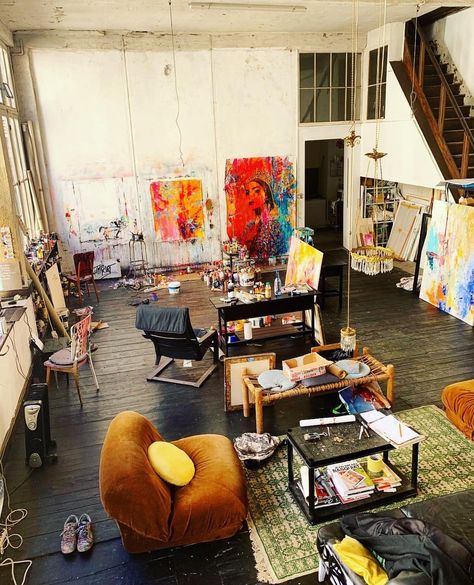 Crafting Space, Workspace Studio, Future Office, Art Studio Space, Studio Spaces, Art Studio Room, Art Studio Design, Art Studio At Home, Studio Organization