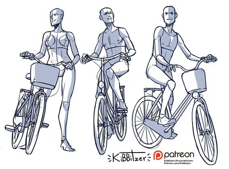 Riding bike reference sheet -PREVIEW- | kibbitzer on Patreon Riding A Bike Drawing Reference, Anime Riding Bike, Riding Bike Drawing Reference, Biking Reference, Riding A Bike Reference, Riding Bike Reference, Reading Reference Pose, Reading Drawing Reference, Riding A Bike Drawing