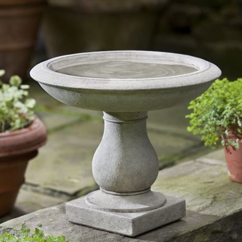 Beauvoir Birdbath Stone Bird Bath, Stone Bird Baths, Bird Fountain, Concrete Bird Bath, Campania International, French Limestone, Garden Fountains, Cast Stone, Garden Gates