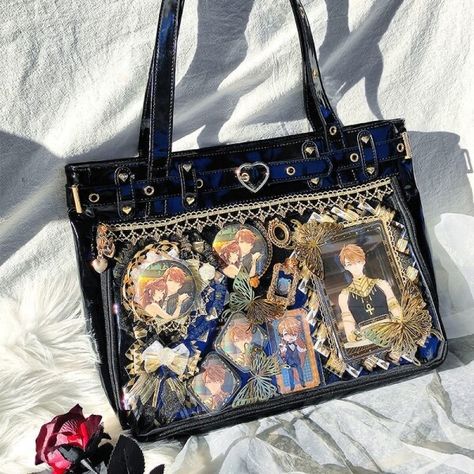 Ita Bags, Harajuku Aesthetic, Ita Bag, Unique Handbags, Bag Badges, Pu Bag, Fashion Diy, Women Bags Fashion, Trending Handbag