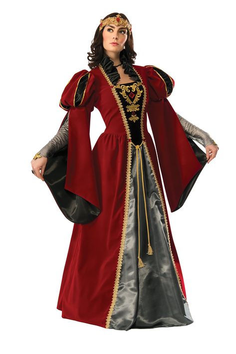 Rubies Womens Grand Heritage Queen Anne Costume Multi Small *** Inspect this incredible item by mosting likely to the link at the photo. (This is an affiliate link). #halloweencostumesforwomen Medieval Costumes, Medieval Collectibles, Ladies Fancy Dress, Red Dress Costume, Red Costume, Dress Display, Court Dresses, Queen Outfit, Fancy Dress Up