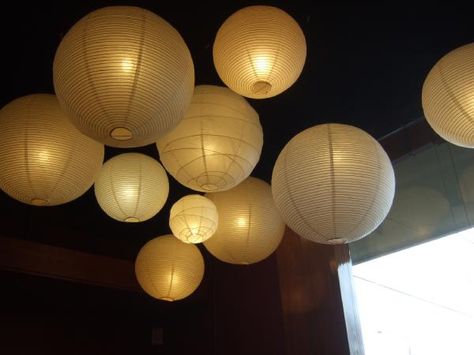 paper lantern lighting cluster for sun porch Lantern Ceiling, Lantern Ceiling Lights, Lantern Lighting, Paper Lantern Lights, Porch Life, Sun Porch, Paper Lantern, Local Jewelry, Paper Lanterns