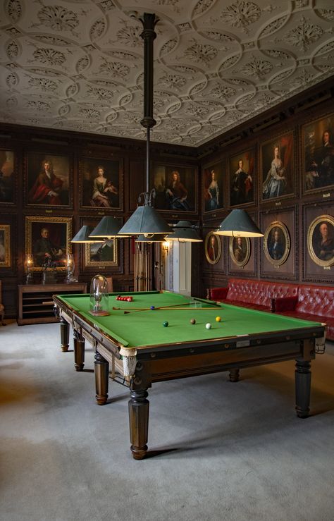 Wrotham Park, Pool Room Ideas, Althorp Estate, Billiards Room Decor, Snooker Room, Billiards Room, Pool Table Room, Billiard Rooms, Snooker Table