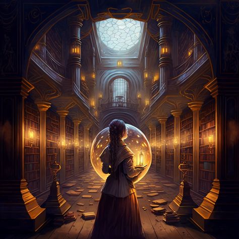 Mystic Library, Magic Library, Magical Portal, Book Obsession, Fantasy Worlds, Colour Painting, Fantasy City, Fantasy Aesthetic, Dreamy Art