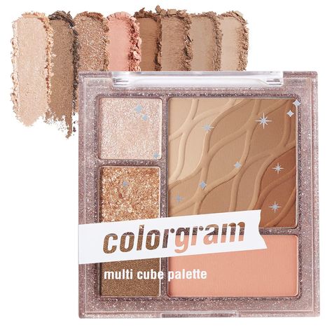 Amazon.com: COLORGRAM Multi Cube Palette 5 Colors Eye Shadow - True Beauty K-Drama Makeup, Matte & Glitter Shades, Daily Natural Girlish Eye Makeup (#01 Basic Cube) : Everything Else Coral Eyeshadow, Calculator Design, Liquid Glitter Eyeshadow, Wholesale Makeup, Glitter Eyeshadow Palette, Ethereal Makeup, Basic Makeup, Soft Makeup, Daily Makeup