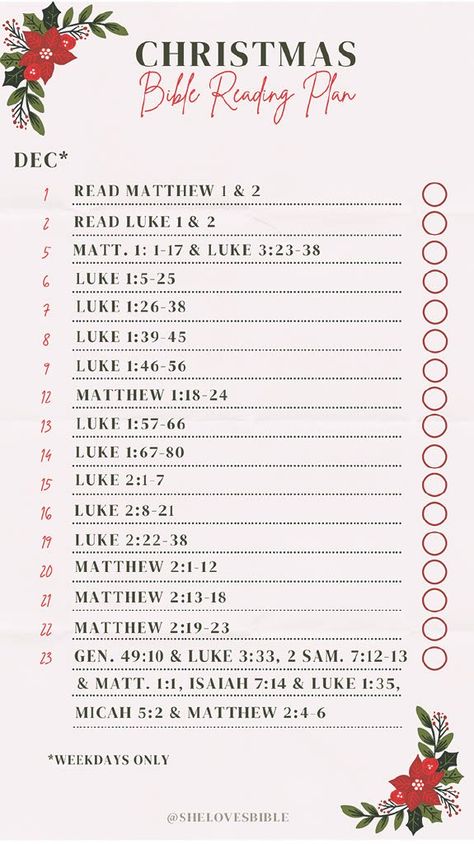 Luke Reading Plan Christmas, December Bible Reading Plan 2023, Christmas Reading Plan, Christmas Story Reading Plan, Bible Study For Christmas, Advent Bible Study Women, Christmas Bible Study For Teens, Christmas Bible Study For Women, Weekly Bible Study Plans