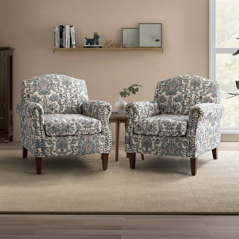 Matching Chairs Living Room, Floral Armchair, Floral Upholstery, Living Room Furniture Chairs, Arm Chairs Living Room, Armchair Design, Accent Chairs For Living Room, Formal Living Rooms, Shop Chair