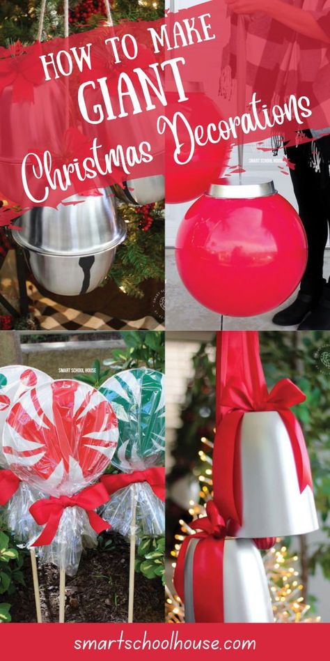 Natal, Giant Christmas Decorations, Giant Christmas Ornaments, Lollipop Decorations, Large Christmas Ornaments, Christmas Lollipops, Candy Decorations, Christmas Decorations Diy Outdoor, Candy Christmas Decorations