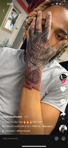 Aesthetic Hand Tattoos Men, Black Male Hand Tattoos, Guy Hand Tattoos, Hand Tats For Guys, Hand Tats Men, Hand Tattoos For Guys Men, Black Male Tattoos, Boys Hand Tattoo, Back Of Hand Tattoos