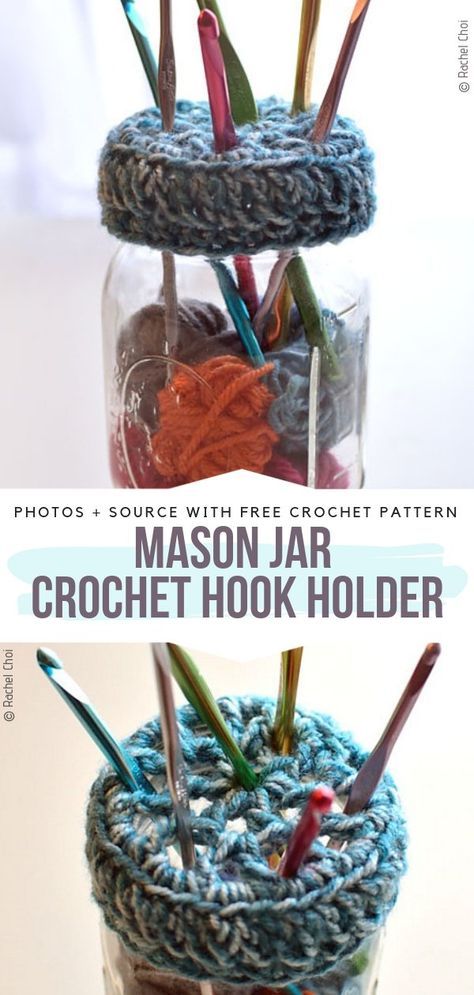 Crochet Holder, Crochet Hook Holder, Crochet Hook Case, Backdrop Diy, Wine Bottle Diy Crafts, Mason Jar Diy, Mason Jar Crafts, Halloween Make, Firepit