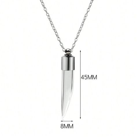 1pc DIY Water Drop Openable Chain Necklace Unisex Crystal Perfume Bottle Blood Vial Pendant Choker Jewelry Necklace | SHEIN USA Vial Pendant, Crystal Perfume Bottles, Choker Jewelry, Diy Water, Pendant Choker, Jewelry Choker, Water Drop, Water Drops, Perfume Bottle