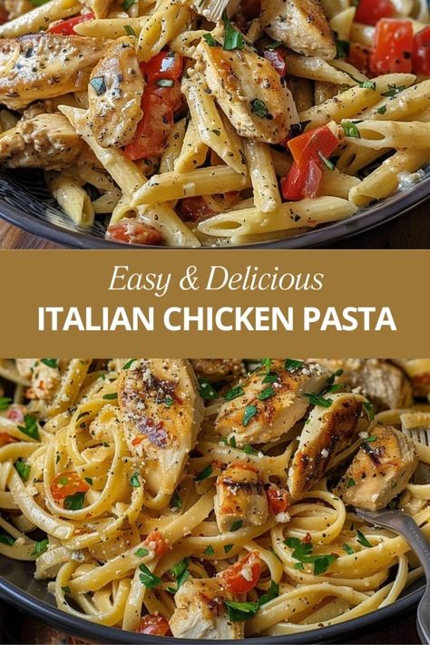 Italian Chicken And Rice Recipes, Italian Pasta Recipes With Chicken, Healthy Chicken Recipes Pasta, Italian Meal Ideas For Dinner, Recipes By Lisa, Italian Chicken And Pasta Recipes, Italian Pasta Salad With Chicken, Chicken Vegetable Pasta Recipes, Italian Dinner Ideas Main Dishes