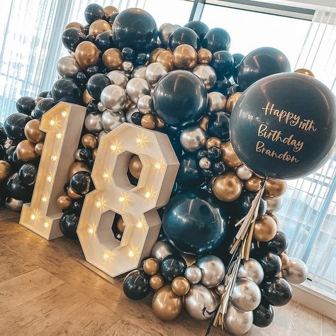 Oooh yes, please! 🖤 Total 18th Birthday goals despite the circumstances! The numbers may have been slashed, but the balloon decor stayed the same - totally fabulous! ✨🕺⚡️ Bridal Shower Decorations, 18th Birthday Party, Balloon Wall, Fireplace Wall, 18th Birthday, Blogger Themes, Birthday Balloons, Decoration Ideas, Live Lokai Bracelet