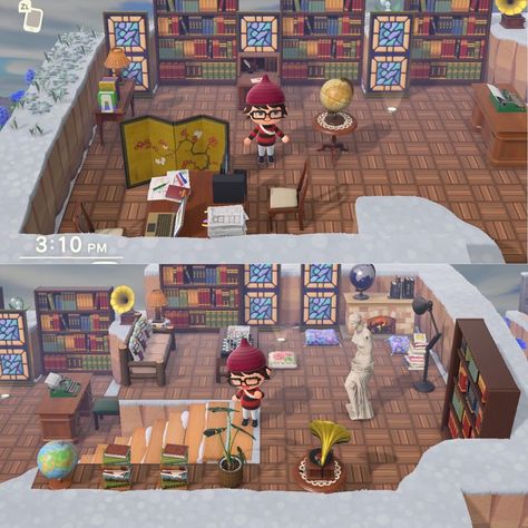 A secret 2 floor library accessible by a hidden path behind my museum! Acnh Museum Library, Acnh Museum, Secret Library, 2nd Floor, Animal Crossing, Coding, Flooring, Animals