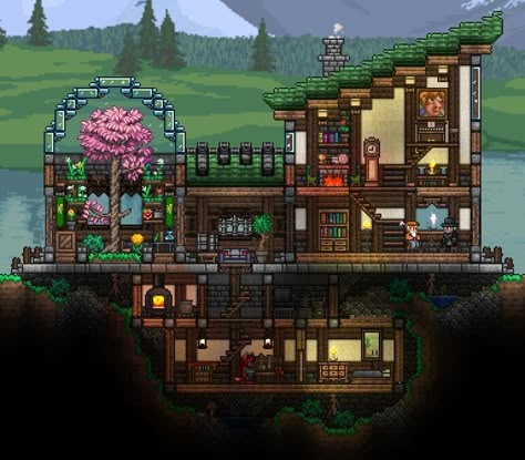 Terraria Castle, Terraria Memes, Terraria Base, Terraria Houses, Terraria Game, Terrarium Base, Terraria Tips, Terraria House Ideas, Terraria House Design