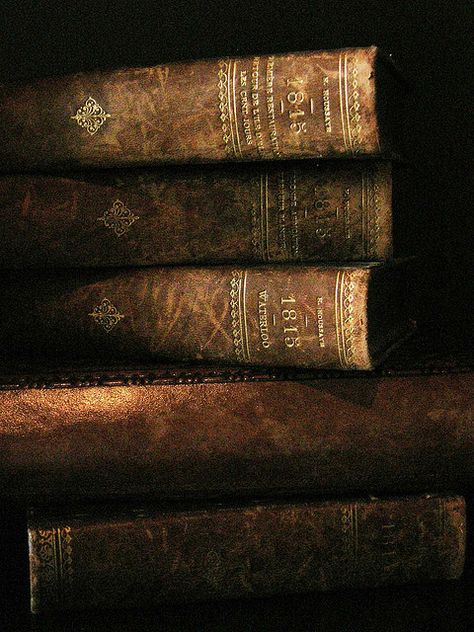 For more book fun, follow us on Pinterest :  www.pinterest.com/booktasticfun AND on Facebook :  www.facebook.com/booktasticfun Ragnor Fell, Books Stacked, Yennefer Of Vengerberg, Leather Bound Books, World Of Books, Brown Aesthetic, Book Nooks, Old Books, Library Books