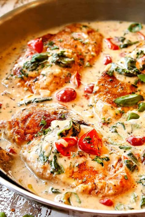 Creamy Chicken Florentine (Tips and Tricks, Variations, etc.) Baked Chicken Florentine, Interesting Dinners, Florentine Chicken, Chicken Florentine Pasta, Creamy Tuscan Chicken Recipe, Chicken Florentine Recipe, Florentine Recipe, Florentines Recipe, Marry Me Chicken Recipe